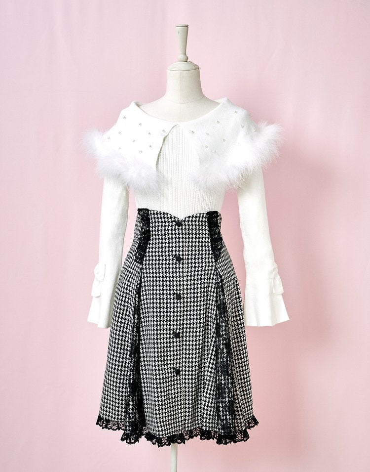 mellfy memory Kiss the swan Knit Top