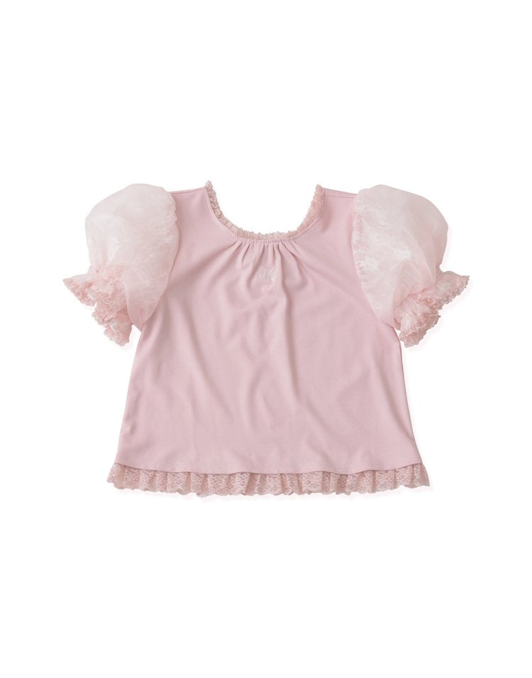 mellfy memory Precious mellfy lace puff Top