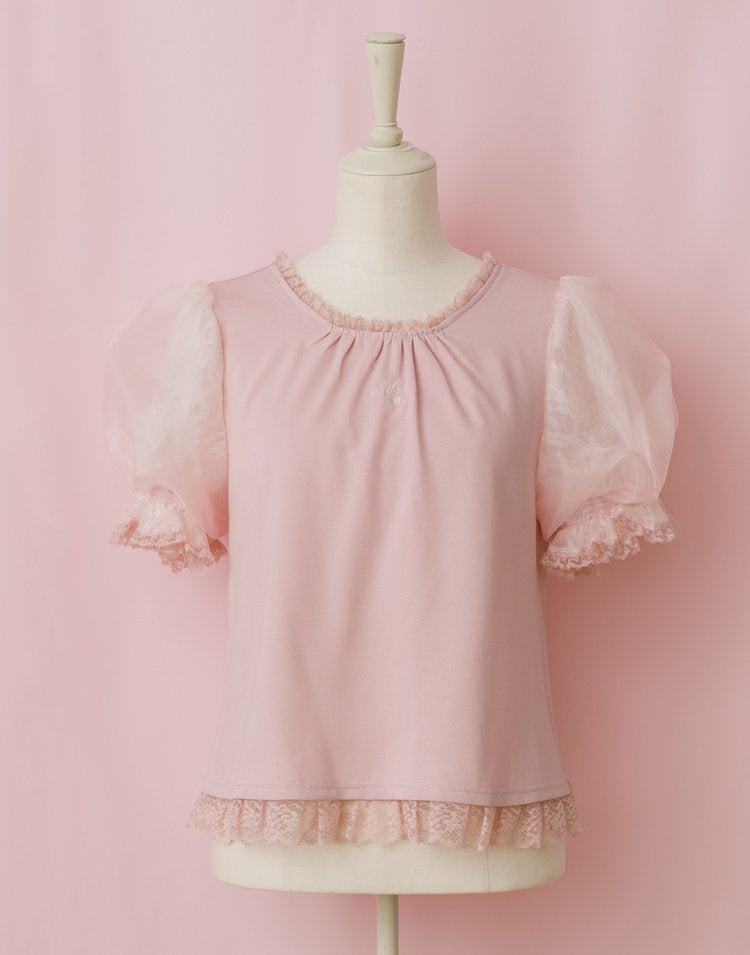 mellfy memory Precious mellfy lace puff Top