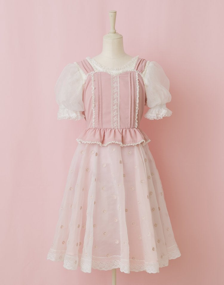 mellfy memory Precious mellfy lace puff Top