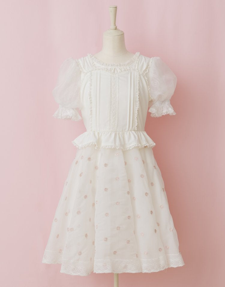 mellfy memory Precious mellfy lace puff Top