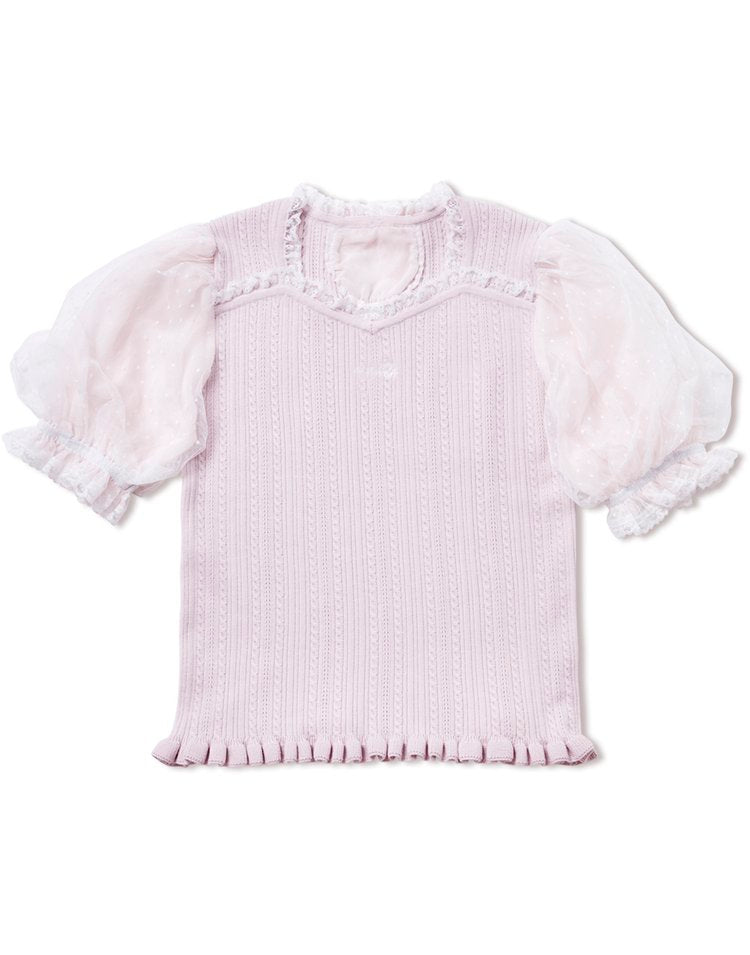 mellfy memory precious mellfy tulle puff top