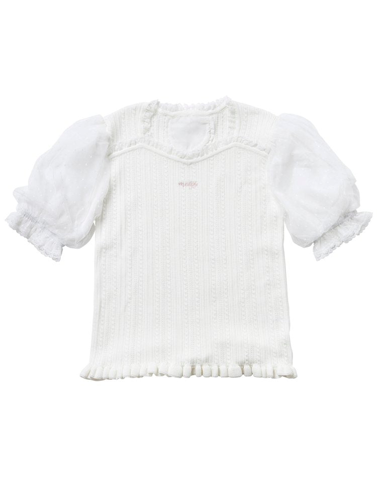 mellfy memory precious mellfy tulle puff top