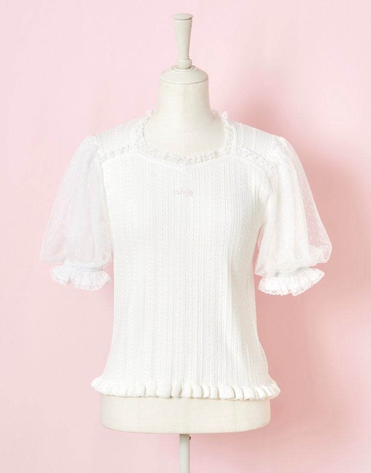 mellfy memory precious mellfy tulle puff top