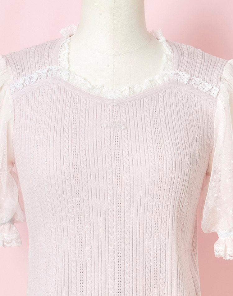 mellfy memory precious mellfy tulle puff top