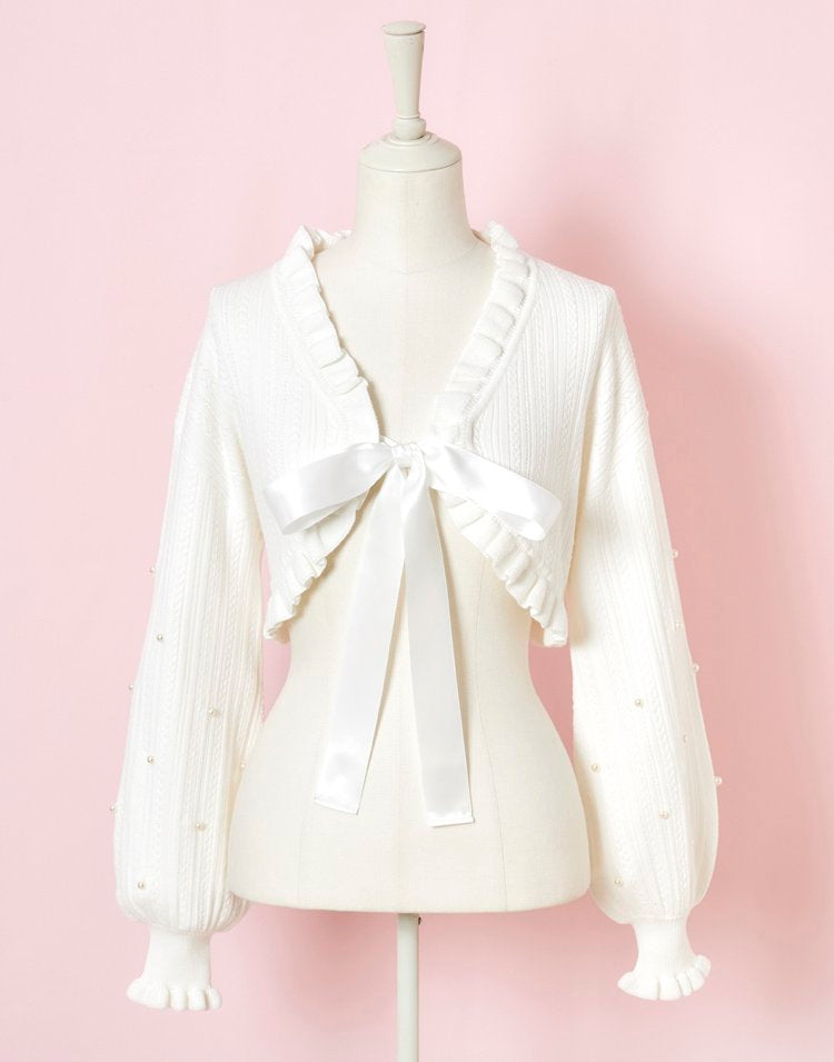 mellfy memory Love Pearl Knit Bolero