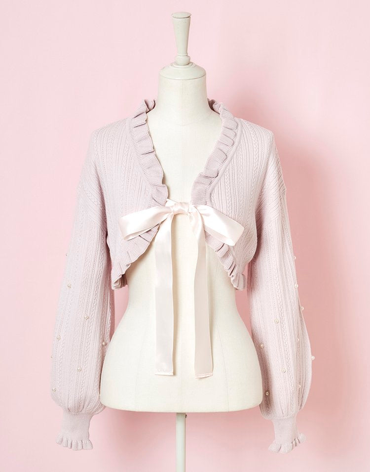 mellfy memory Love Pearl Knit Bolero