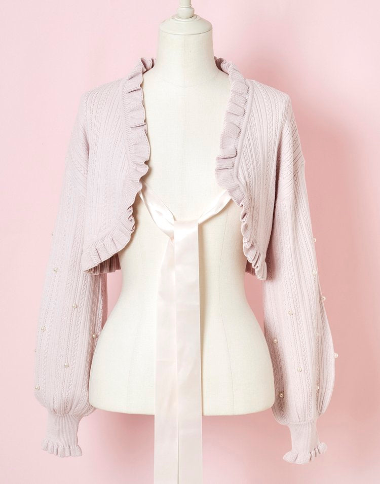 mellfy memory Love Pearl Knit Bolero