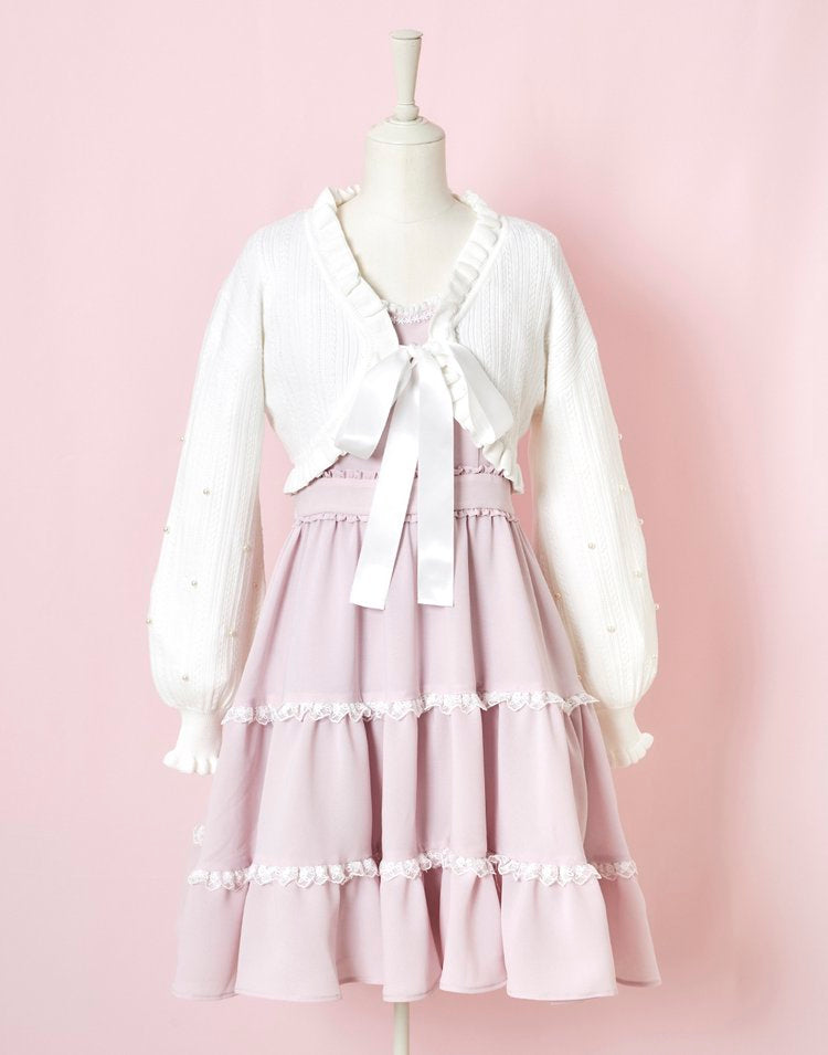 mellfy memory Love Pearl Knit Bolero