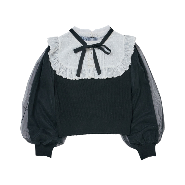 mellfy memory Classical Lace Knit Top