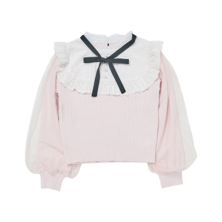 mellfy memory Classical Lace Knit Top