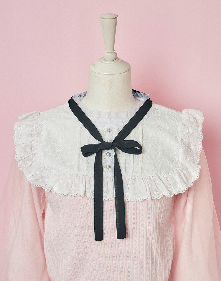 mellfy memory Classical Lace Knit Top