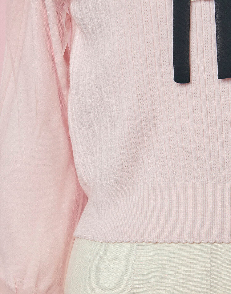 mellfy memory Classical Lace Knit Top