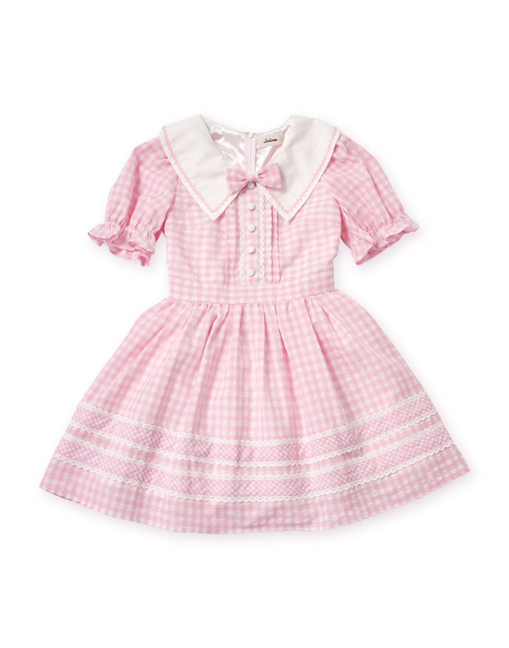 Lolime CANDY GIRL Gingham Checked Dress