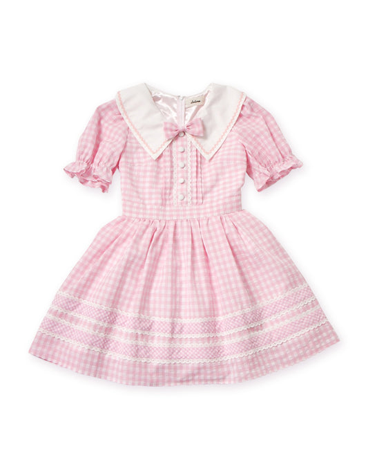 Lolime CANDY GIRL Gingham Checked Dress
