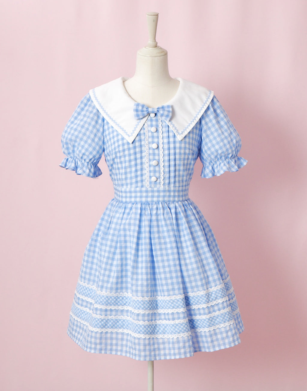 Lolime CANDY GIRL Gingham Checked Dress