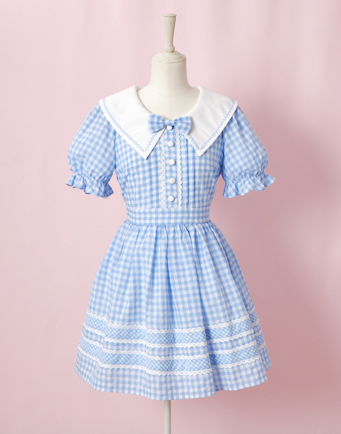 Lolime CANDY GIRL Gingham Checked Dress