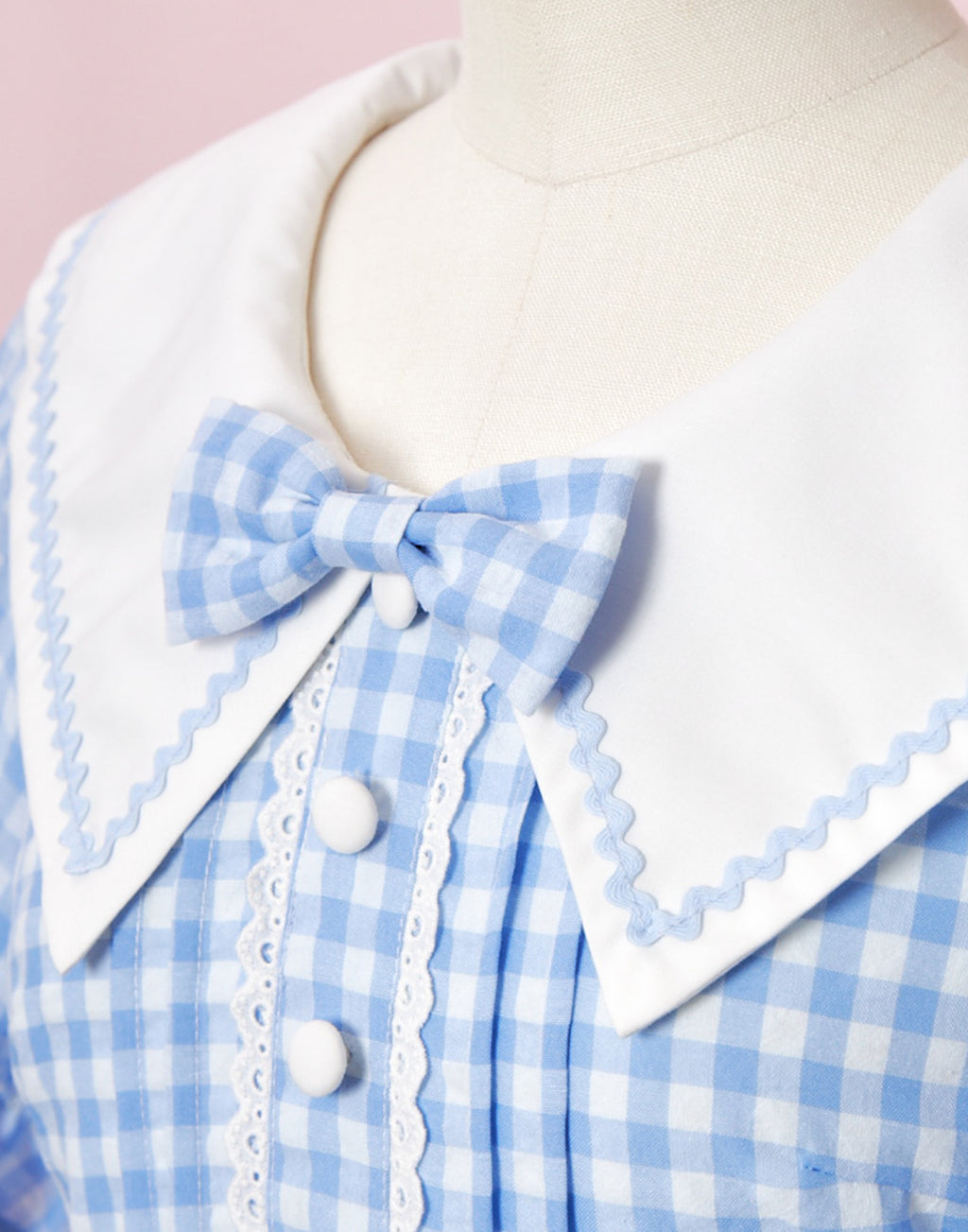 Lolime CANDY GIRL Gingham Checked Dress
