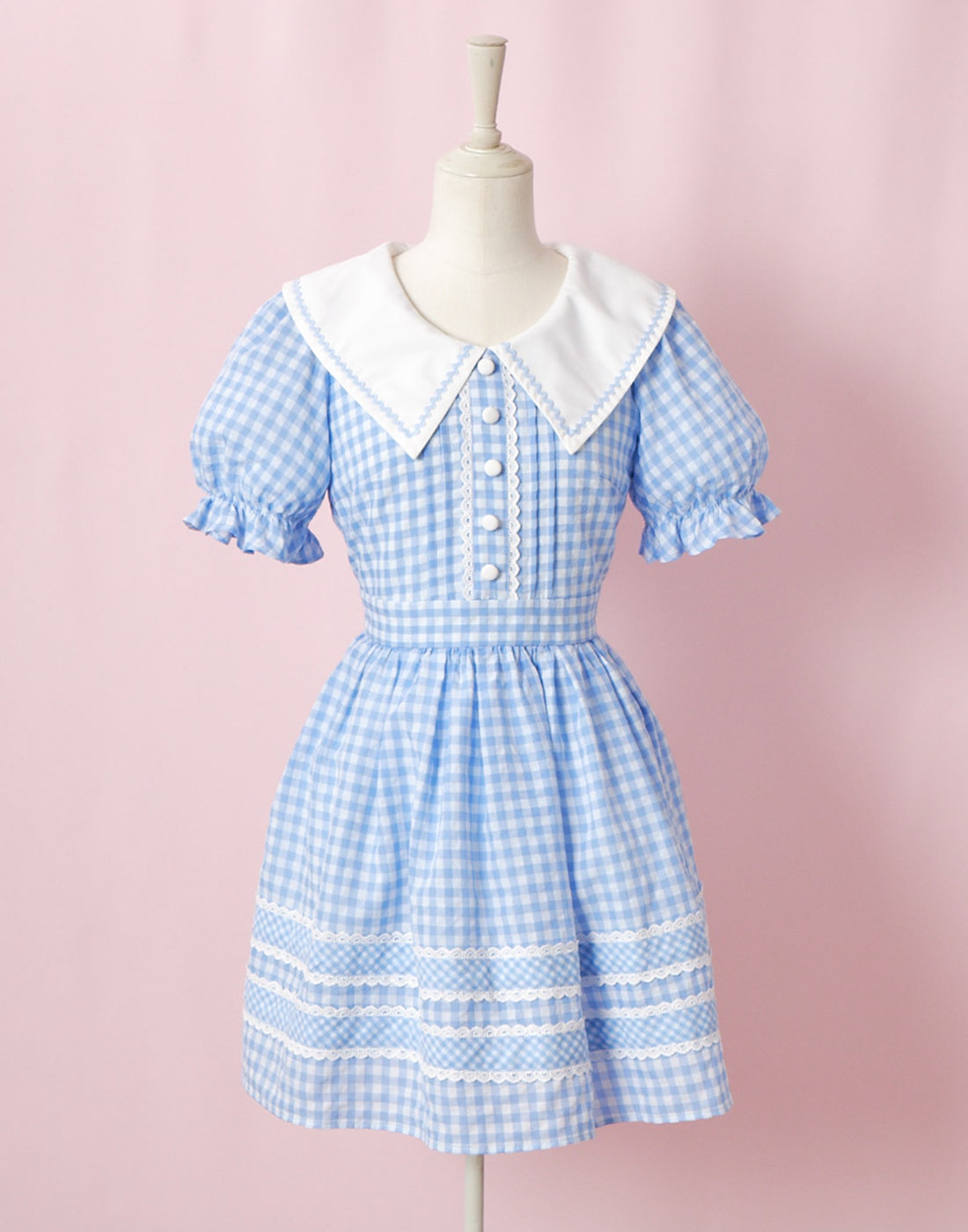 Lolime CANDY GIRL Gingham Checked Dress