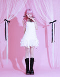 Buckle belt garter dress