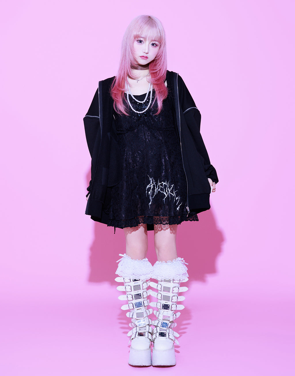 Punkish Bad Girl Lace onepiece