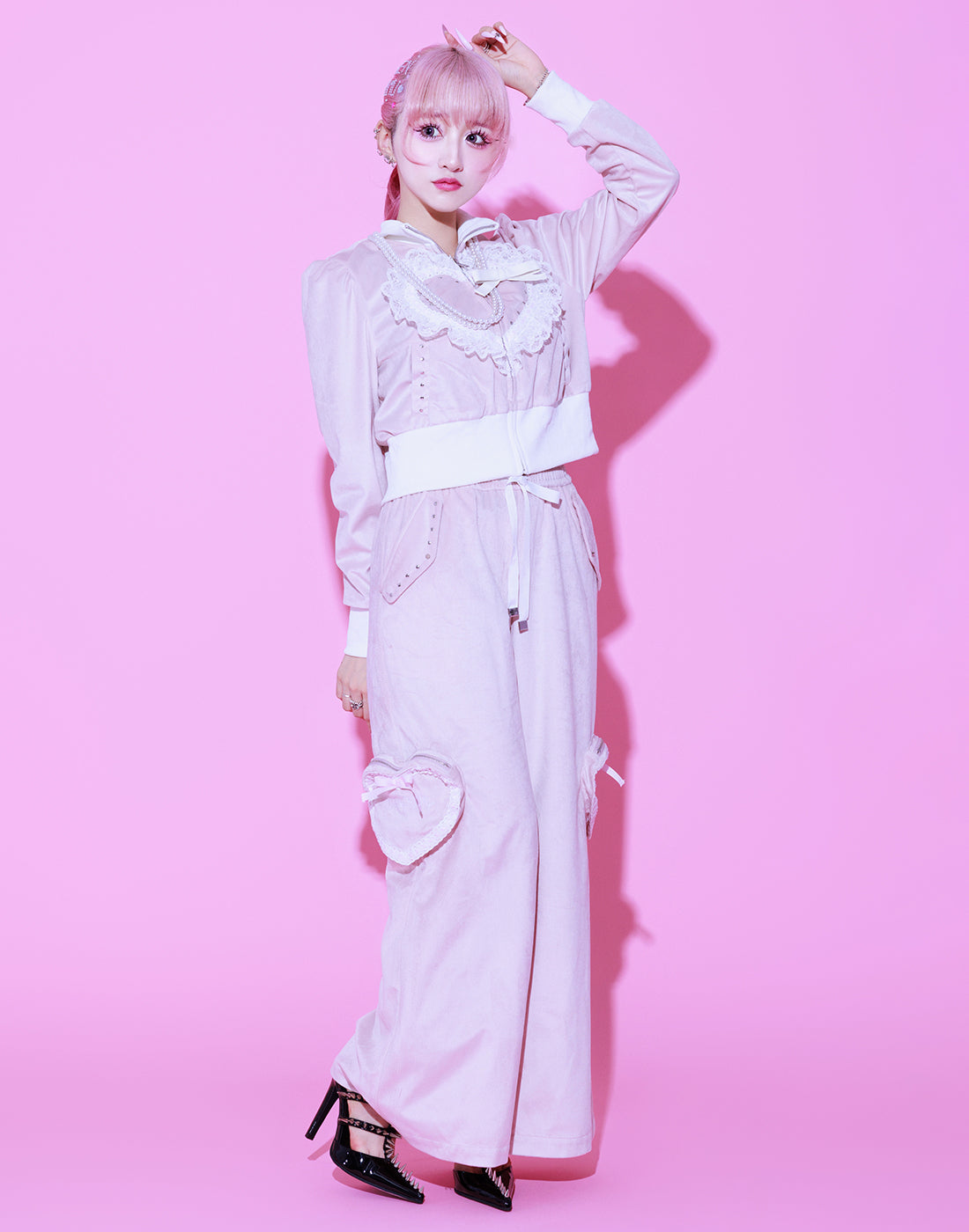 Love heart's cake zip outer