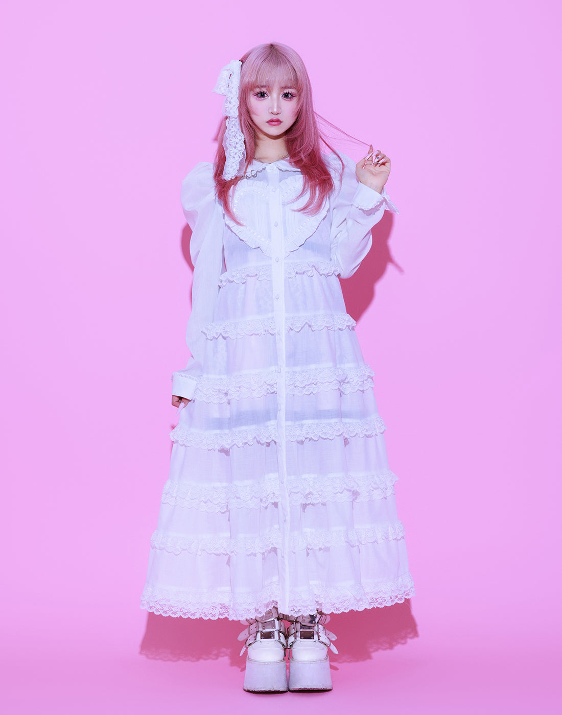 Full of tiered long dress