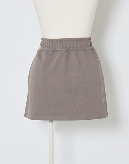AVENCHUMU Ribbon pocket studded sweat skirt