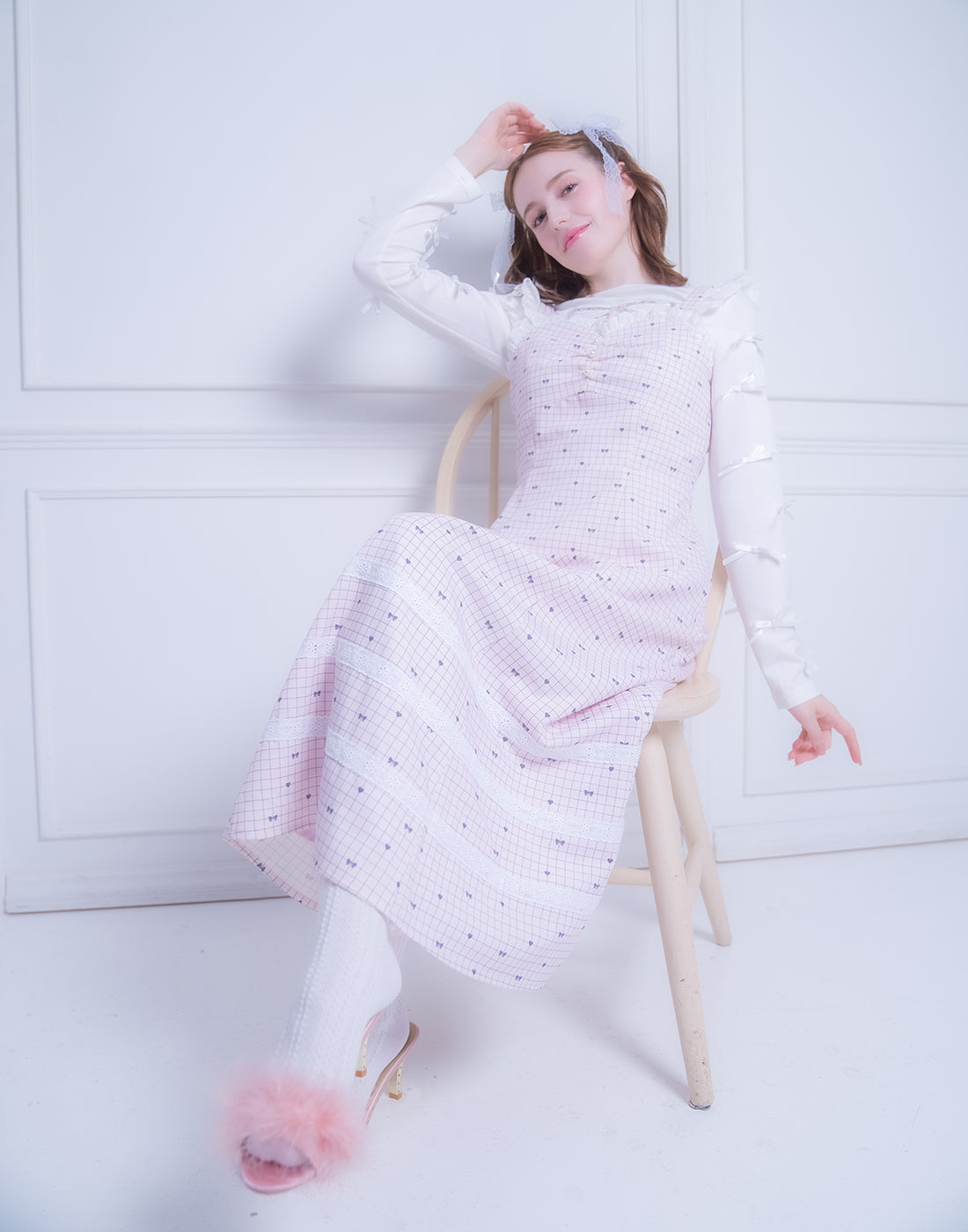 <Deliver In October> Lolime Heart arrow Jumper Skirt Dress