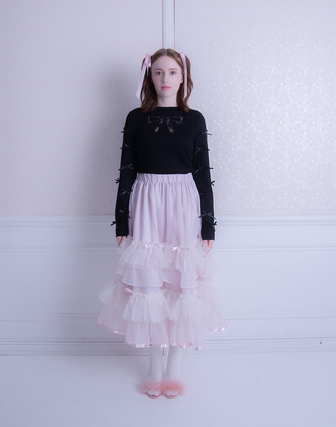 <Deliver In October> Lolime only ribbons Top