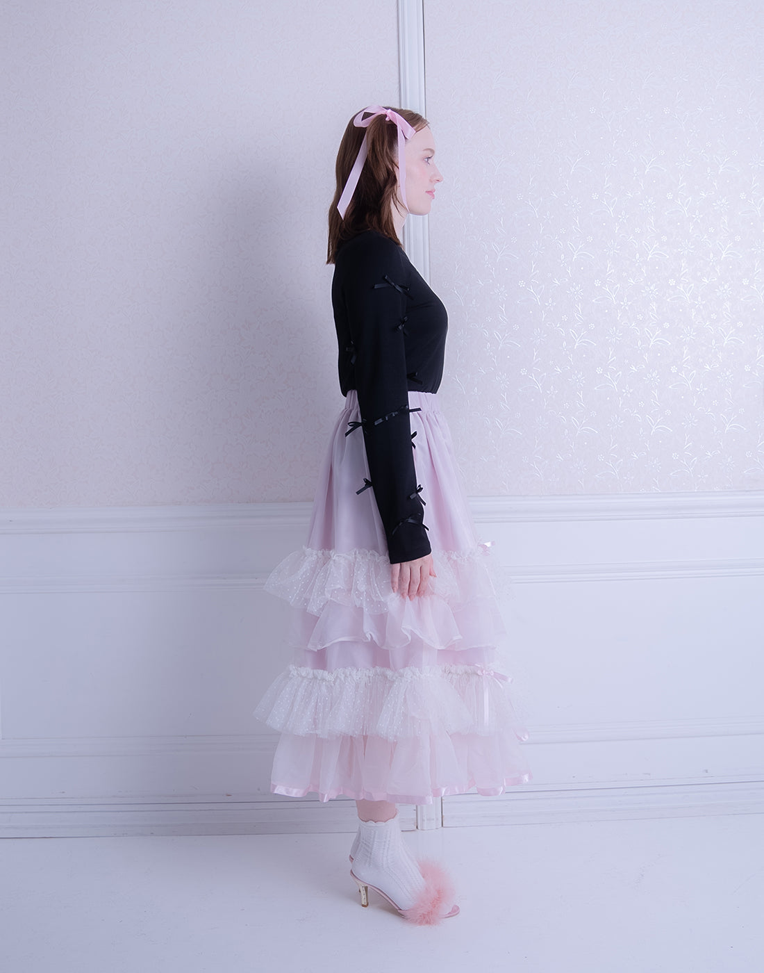 <Deliver In October> Lolime only ribbons Top