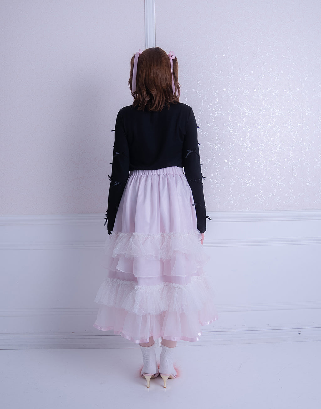 <Deliver In October> Lolime only ribbons Top