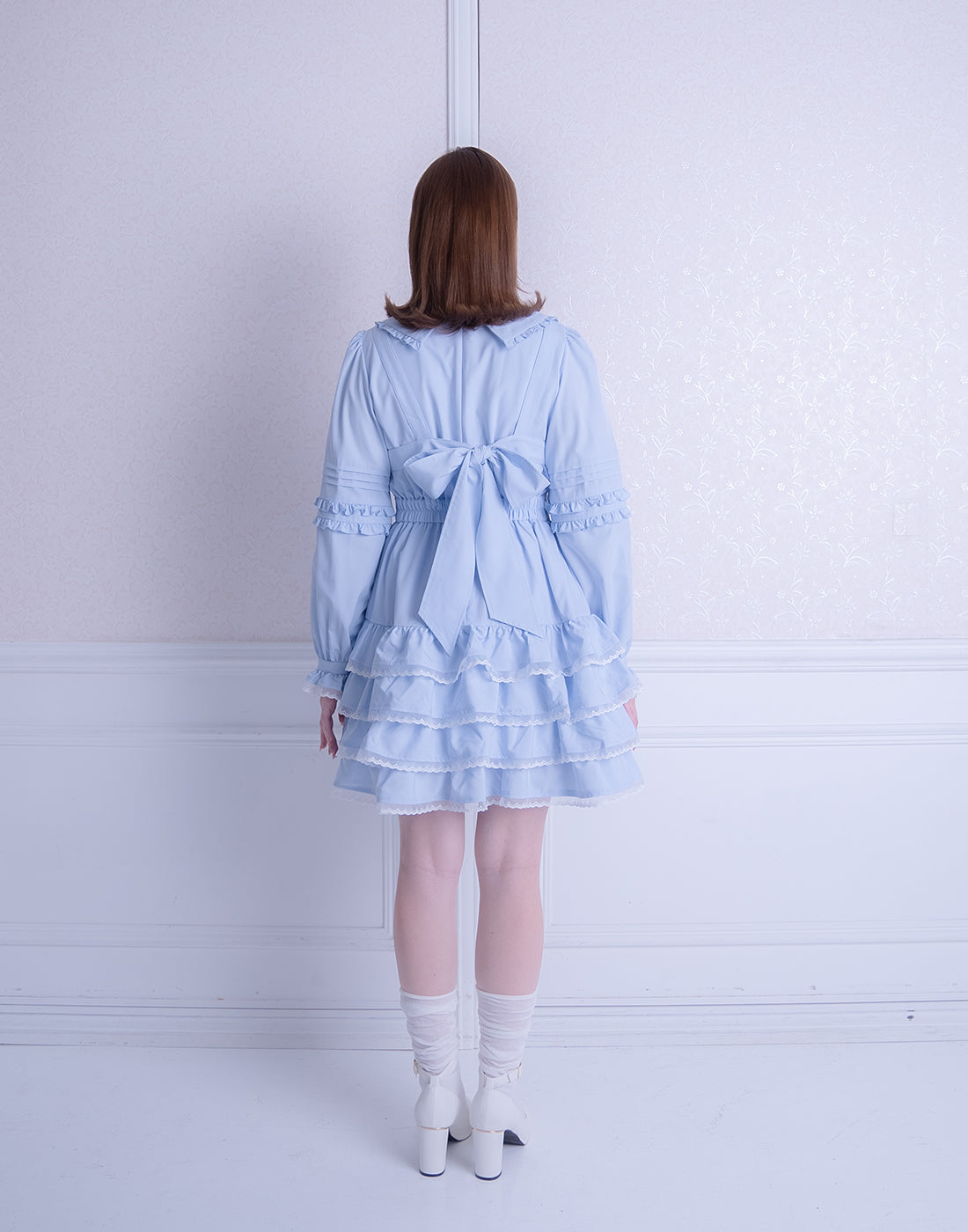 <Deliver In October> Lolime Ribbon Harness Mini Dress