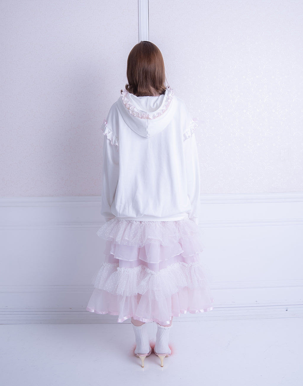 <Deliver In October> Lolime fluffy lace Skirt