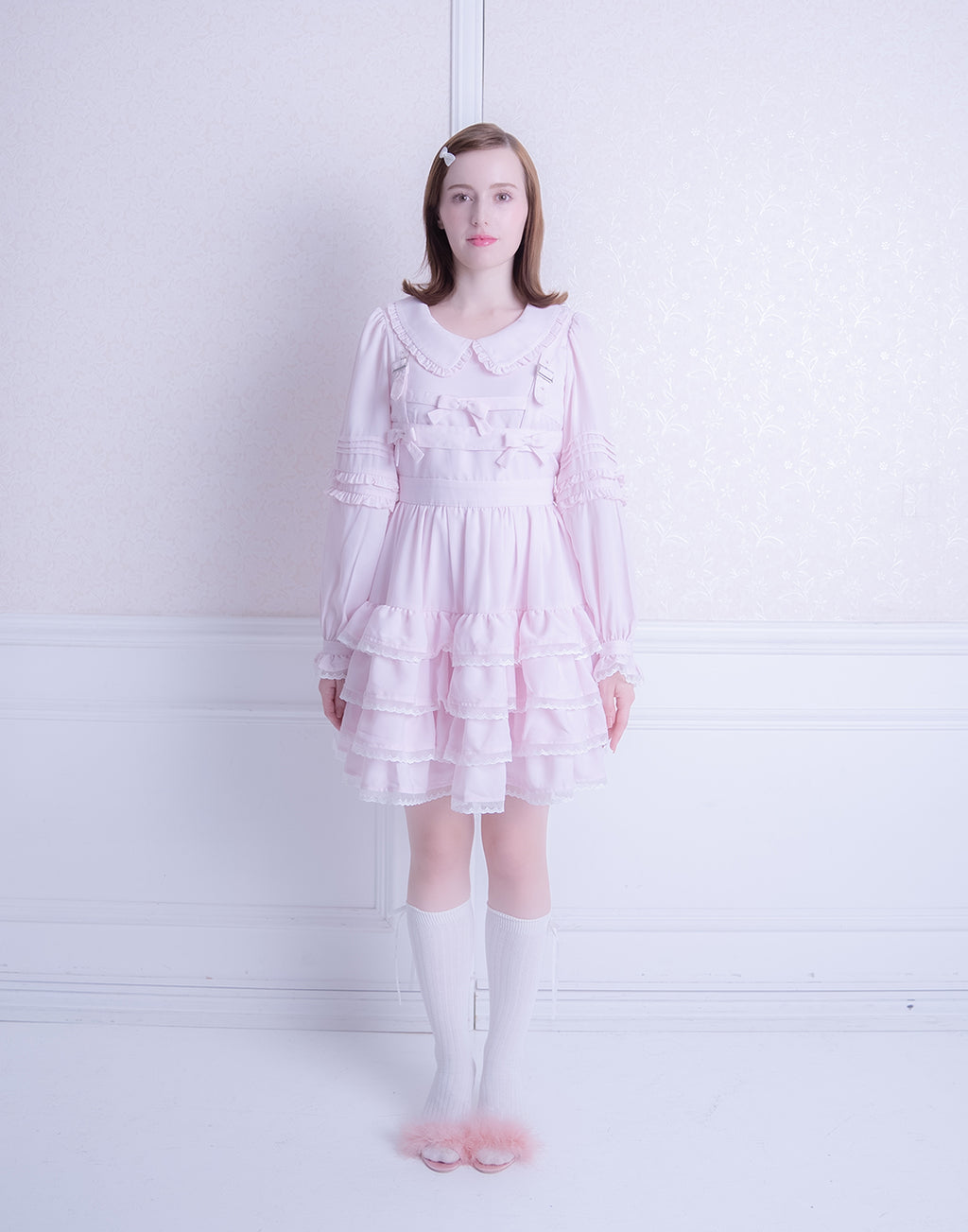 <Deliver In October> Lolime Ribbon Harness Mini Dress