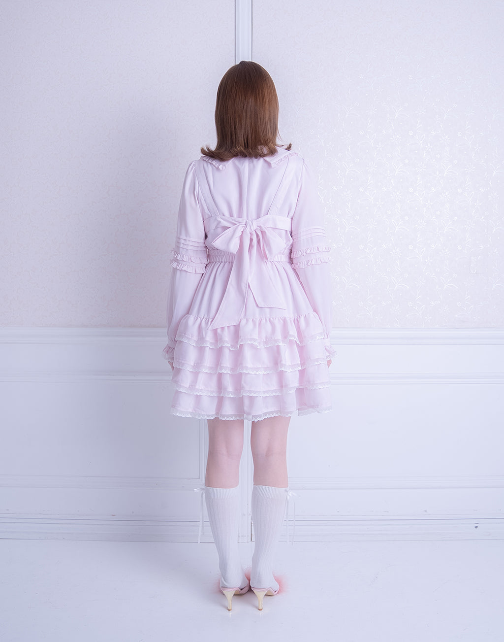 <Deliver In October> Lolime Ribbon Harness Mini Dress