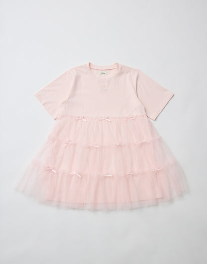 Lolime Tulle tiered cut sew mini dress