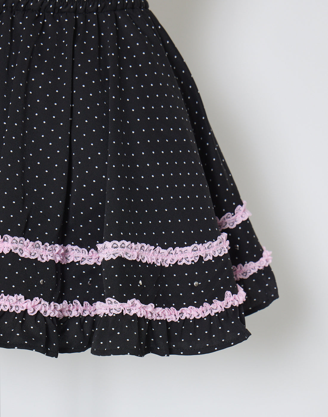 AVENCHUMU Frill heart stone logo Skirt