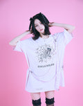AVENCHUMU Skull illustration print studded cross t-shirt
