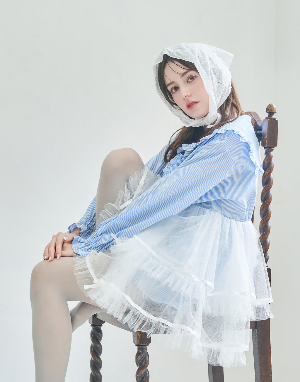 Lolime Tulle & Stripe sailor tunic