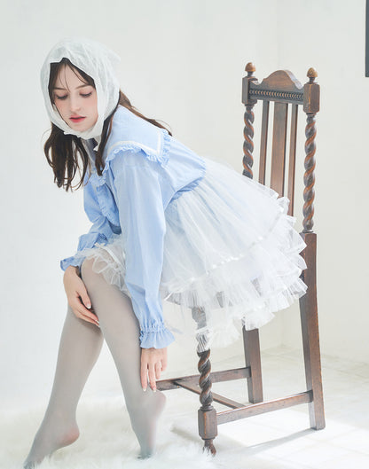 Lolime Tulle & Stripe sailor tunic