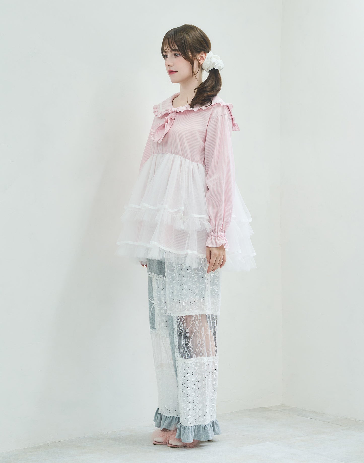 Lolime Tulle & Stripe sailor tunic