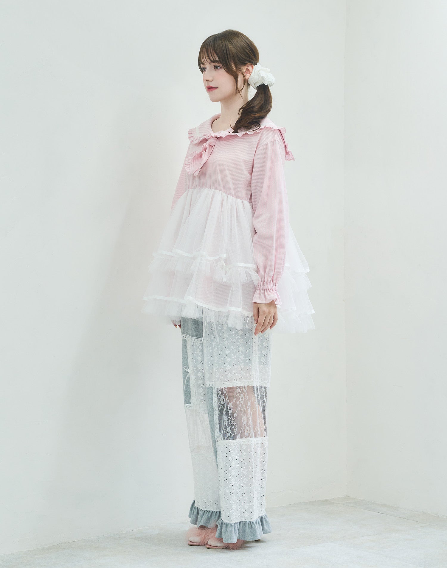 Lolime Tulle & Stripe sailor tunic