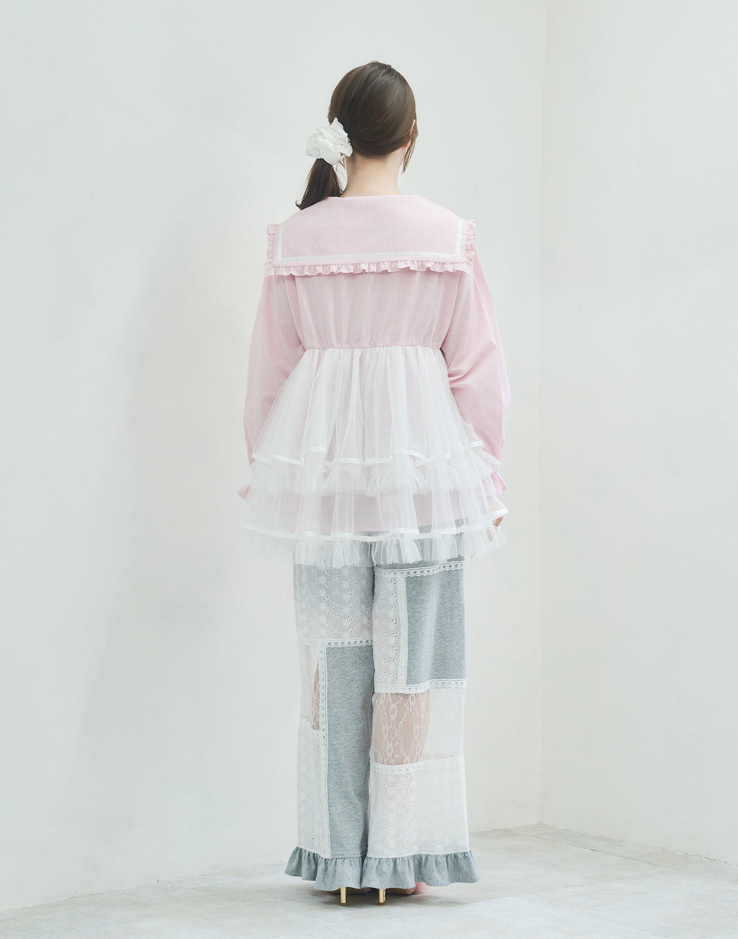 Lolime Tulle & Stripe sailor tunic