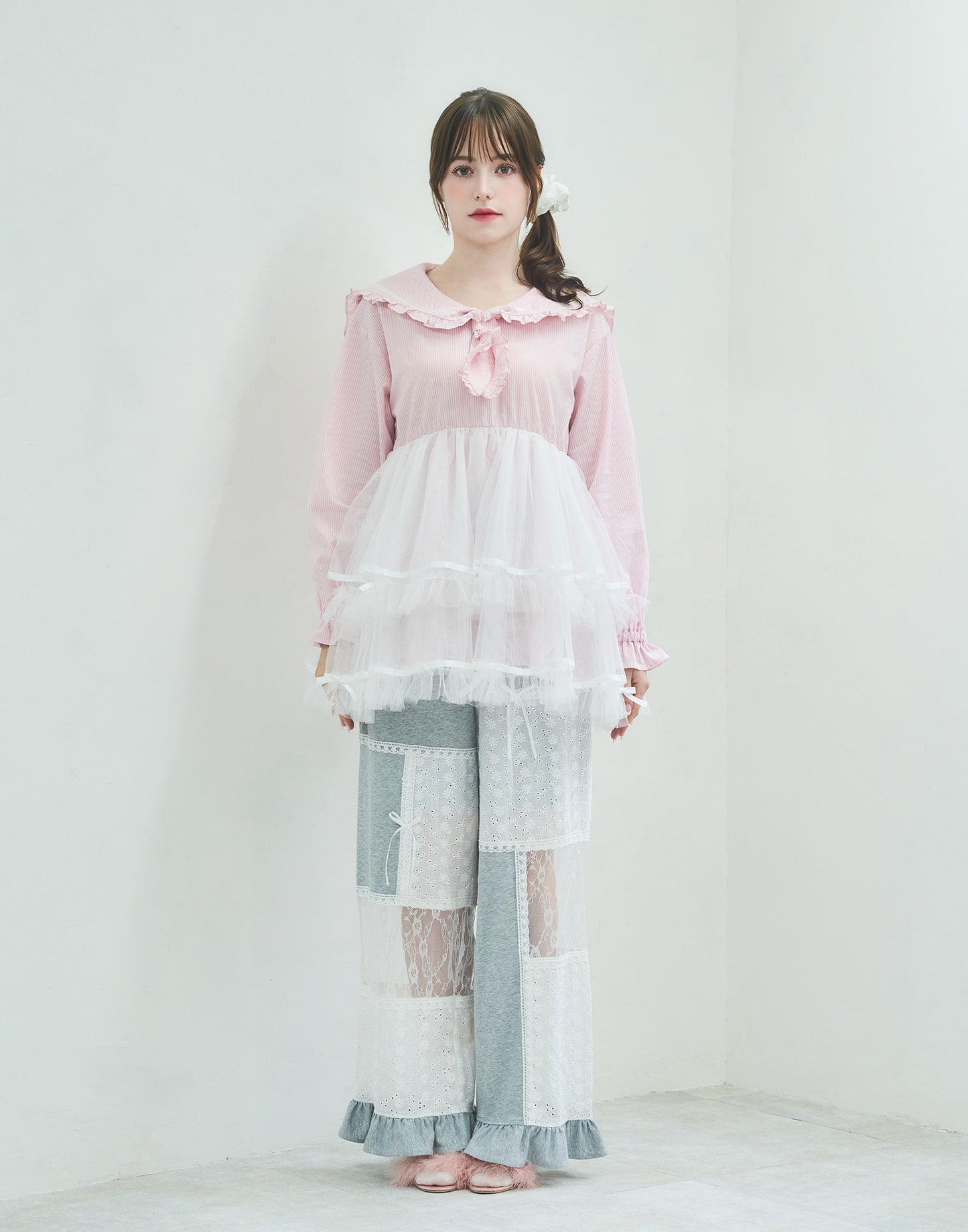 Lolime Tulle & Stripe sailor tunic