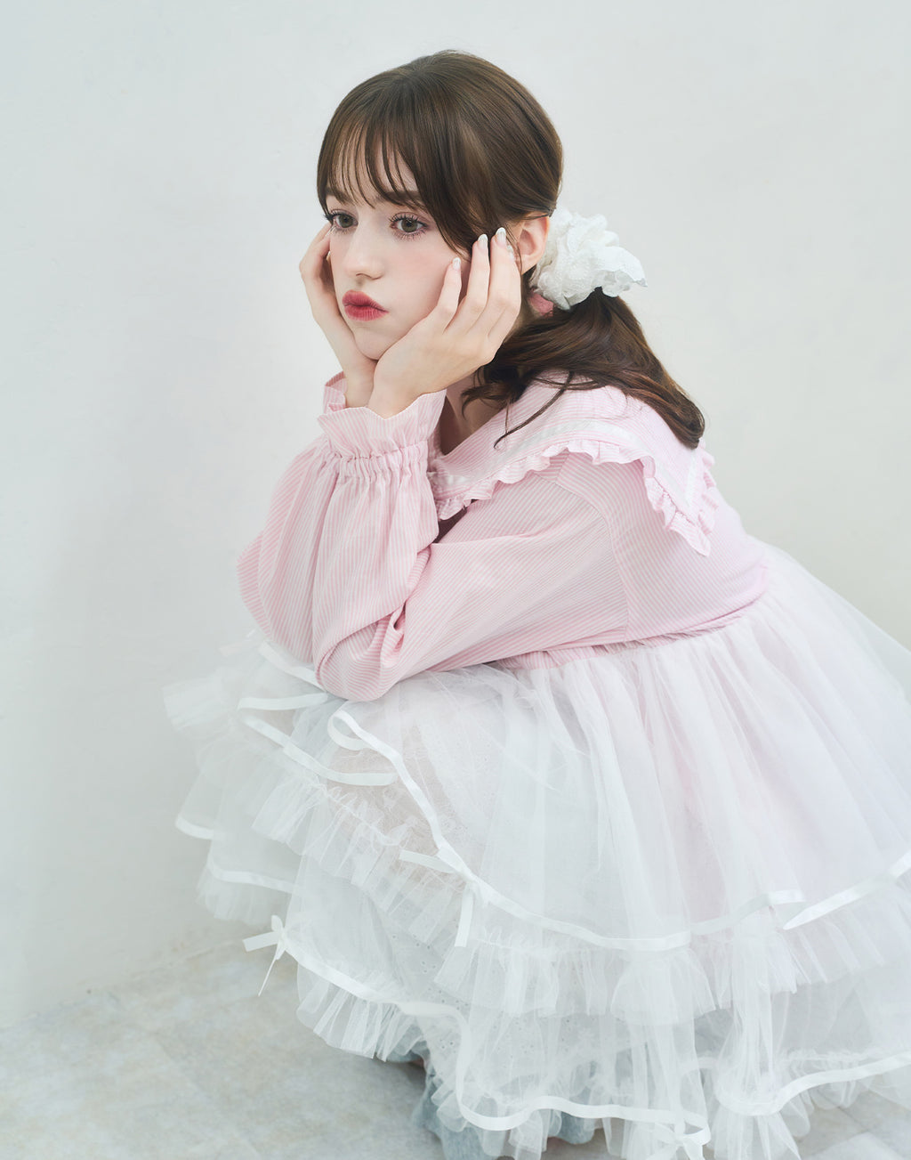 Lolime Tulle & Stripe sailor tunic