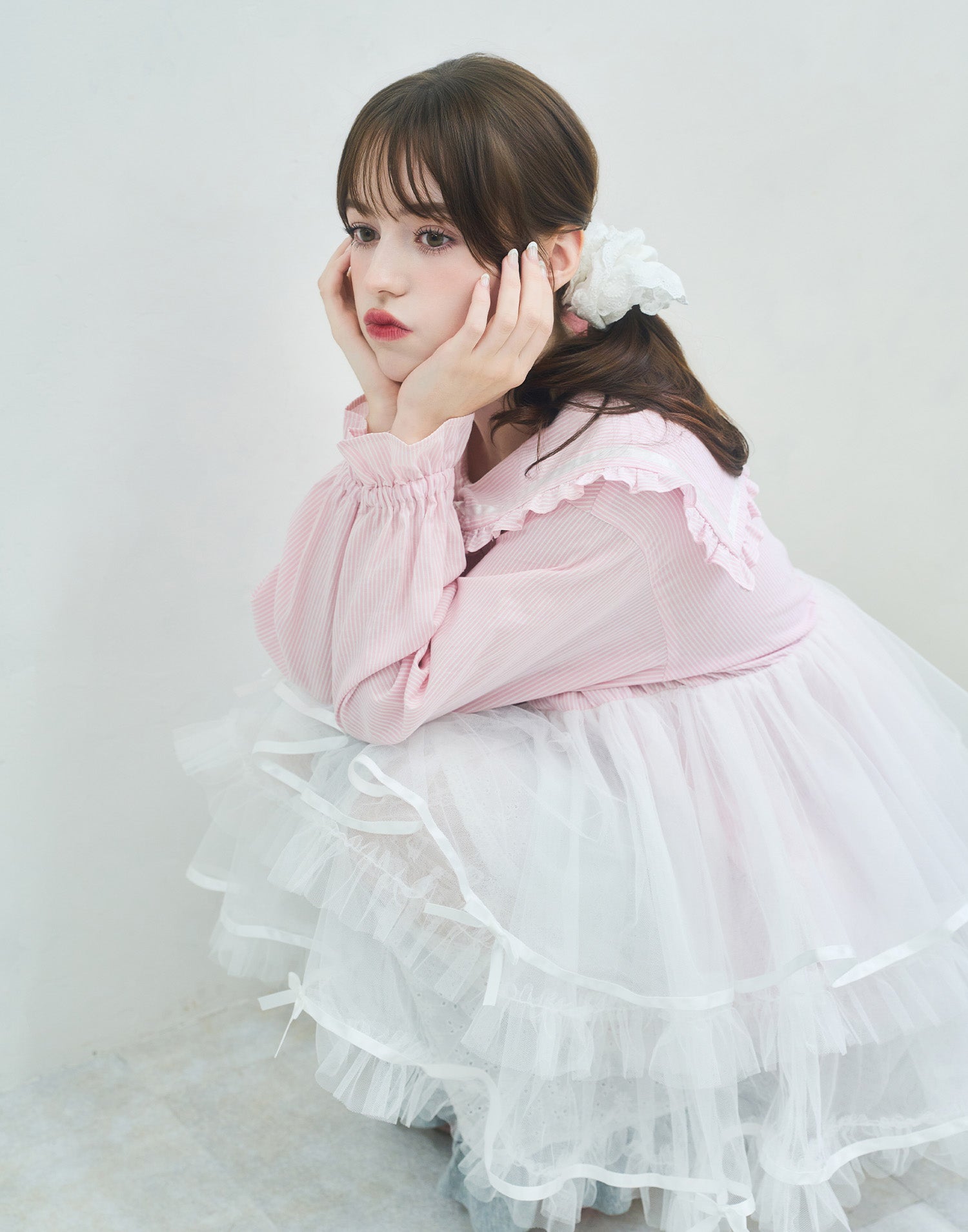 Lolime Tulle & Stripe sailor tunic