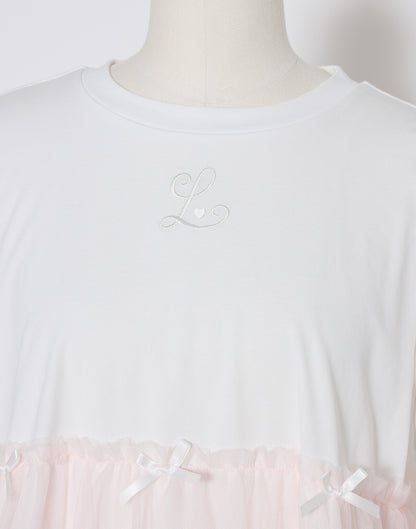 Lolime Tulle tiered cut sew mini dress