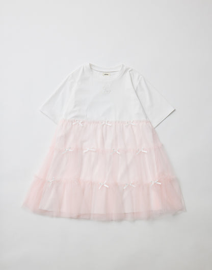 Lolime Tulle tiered cut sew mini dress