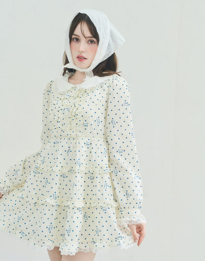 Lolime angel bunny frill mini dress